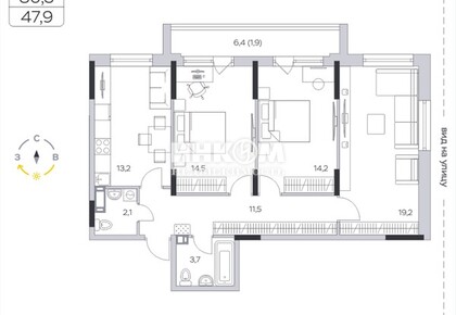 3-комн. квартира