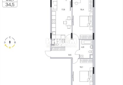 2-комн. квартира