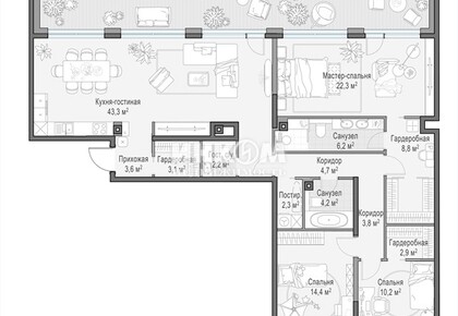 4-комн. квартира