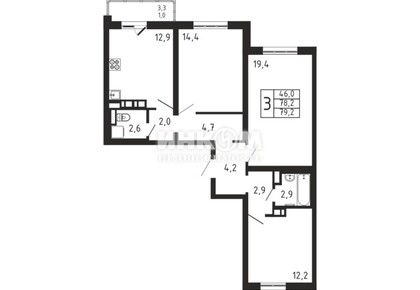 3-комн. квартира