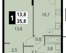 Купить однокомнатную квартиру в Подмосковье, 